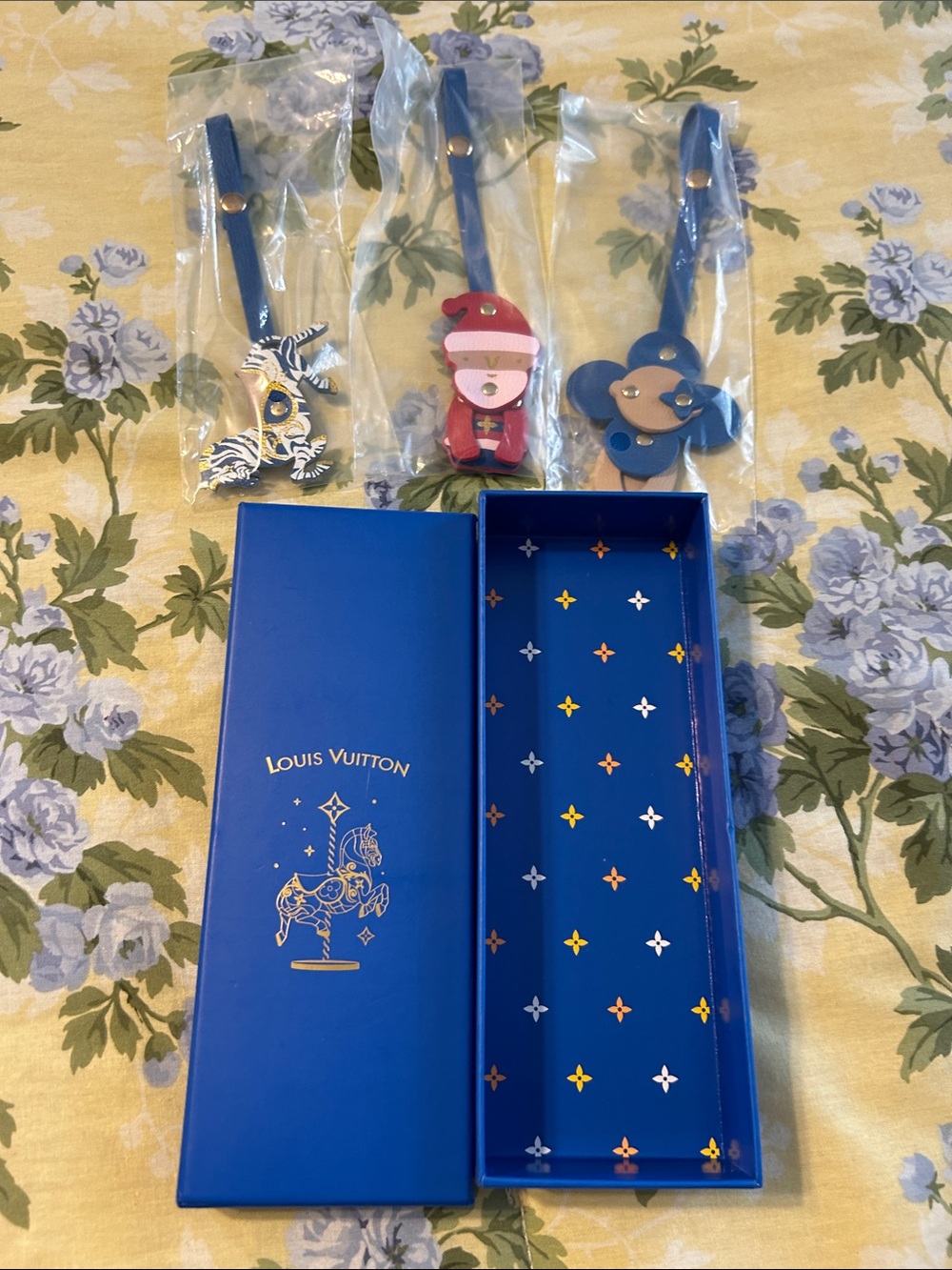 Louis Vuitton Royal Blue Monogrammed Box with Character Charms